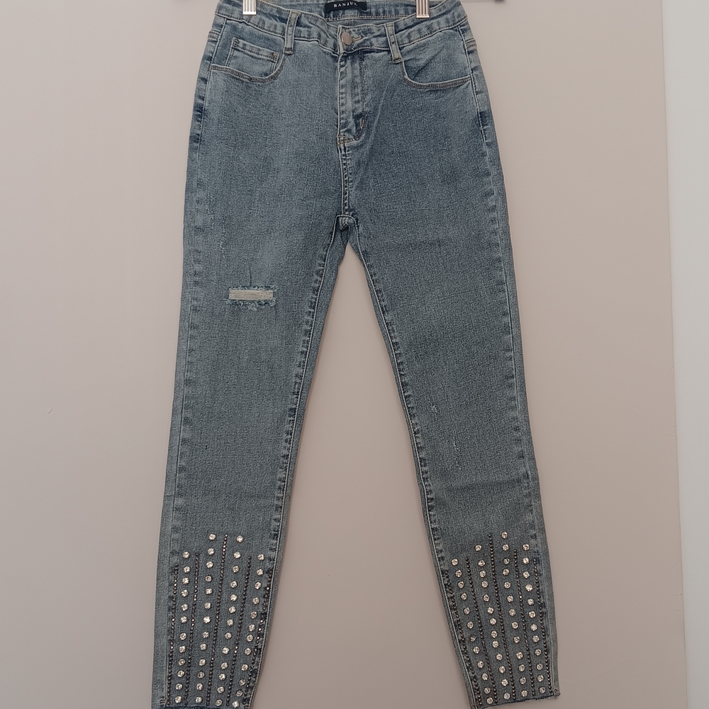 Embellished Blue Jeans